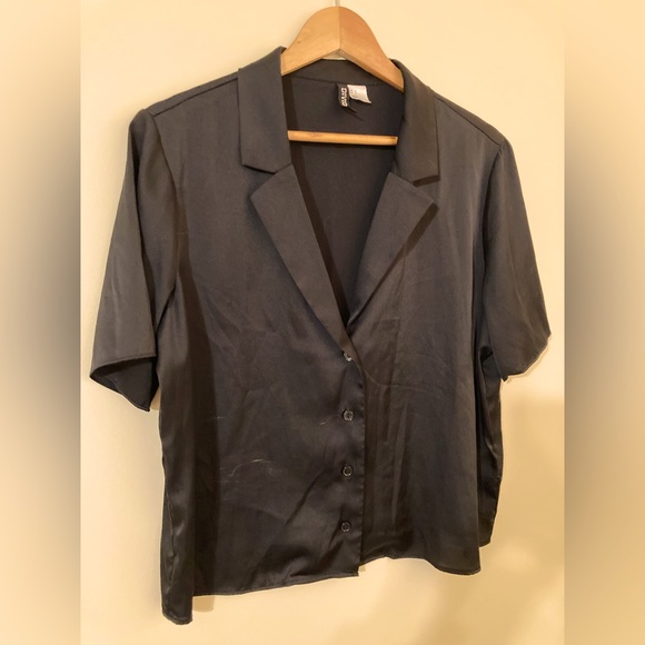 Satin Pyjama-Style Blouse - Picture 1 of 2